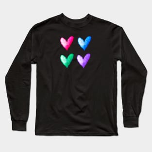 Colorful Hearts Long Sleeve T-Shirt